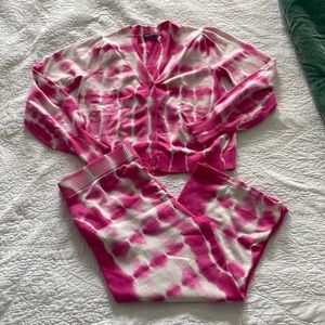 Generation Love Matching Sweater and Pants Pink Tie Dye